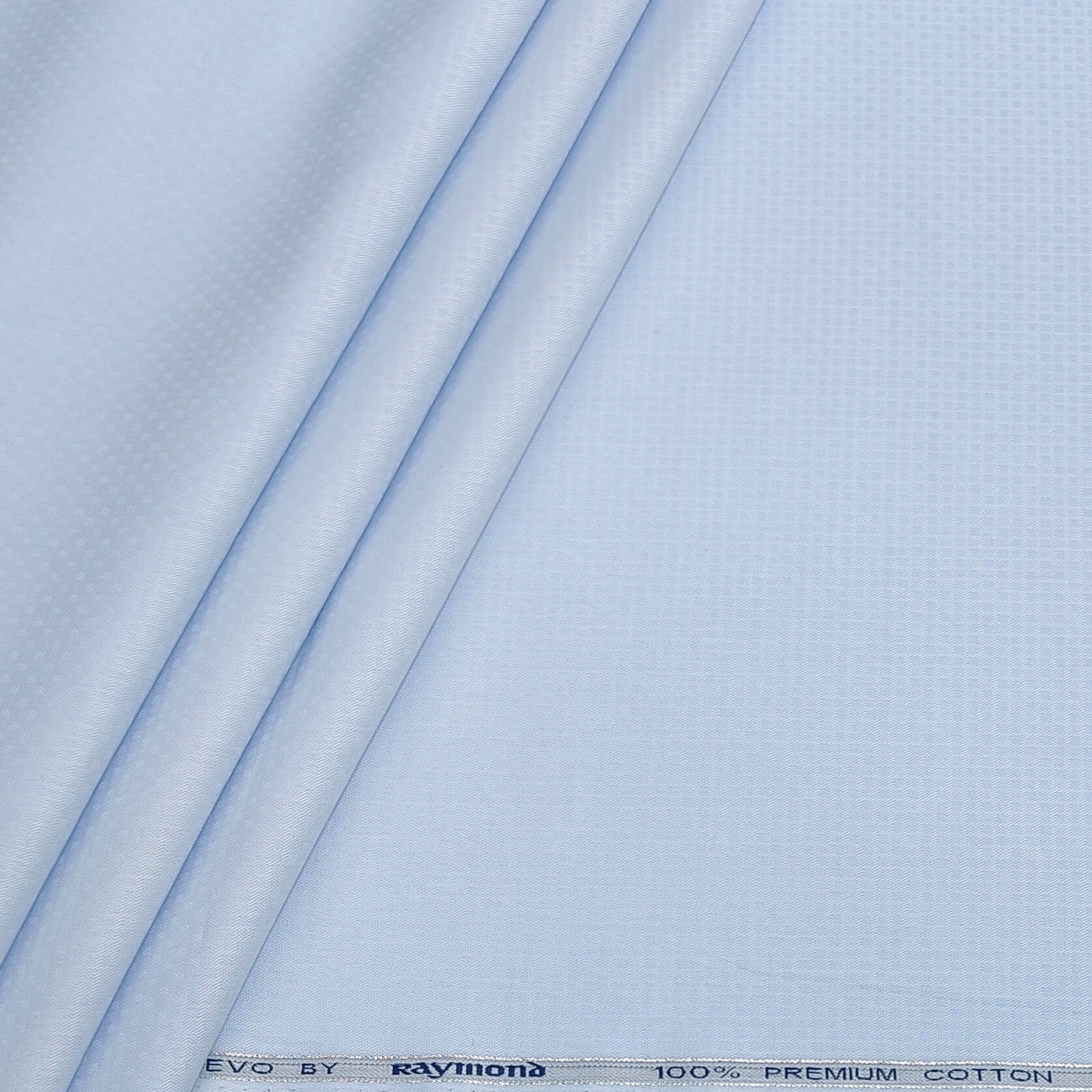 Shirt Fabric Raymond Premium Giza Cotton Dobby Colour Light Blue